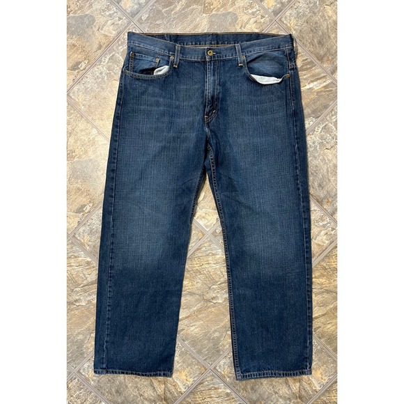 Levi's Other - Levis 569 Loose Straight Jeans Mens 38x32 Dark Blue Relaxed Denim